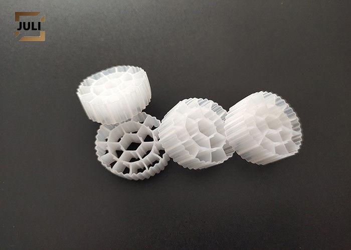 25x10mm Size White Color MBBR Bio Media Virgin HDPE Material For Fish Pond